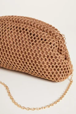 Pochette a rete - Marrone