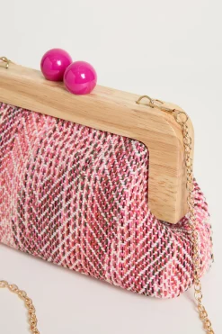 Pochette con boules - Rosa