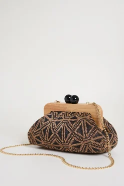 Pochette con frame in legno - Nero