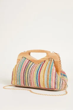 Pochette con manico in legno - Giallo