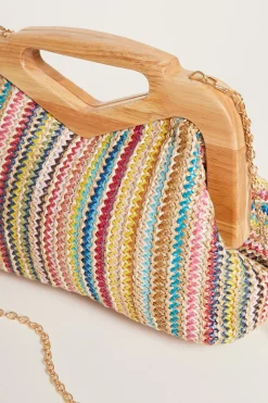 Pochette con manico in legno - Giallo