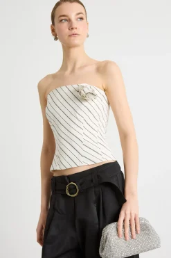 Pochette con strass - Argento