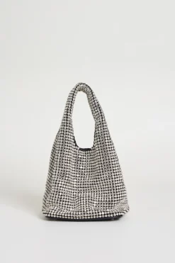 Pochette con strass - Argento