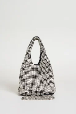 Pochette con strass - Argento