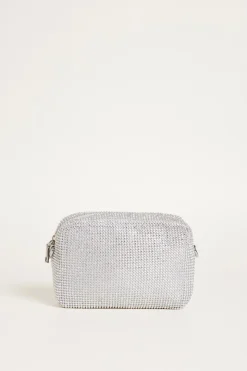 Pochette con strass - Argento