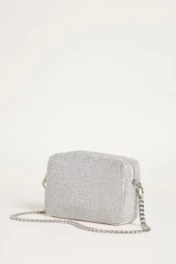 Pochette con strass - Argento