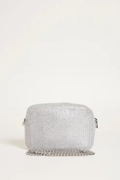Pochette con strass - Argento