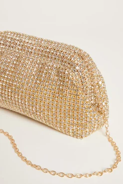 Pochette con strass - Oro