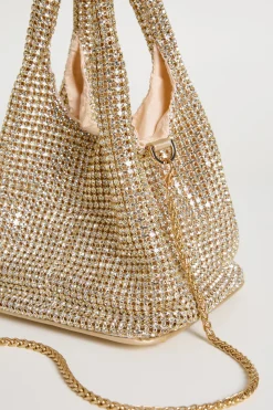 Pochette con strass - Oro