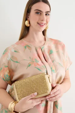 Pochette con strass - Oro