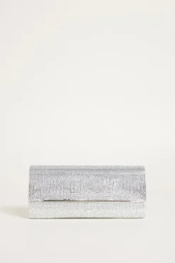 Pochette di strass - Argento