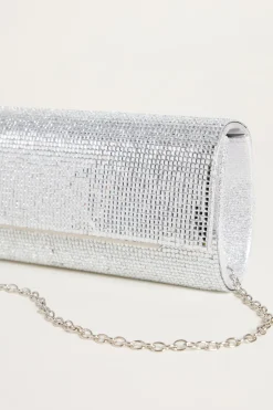 Pochette di strass - Argento
