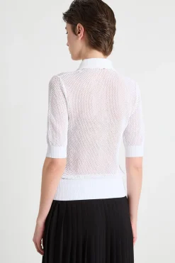Polo in maglia a rete - Bianco