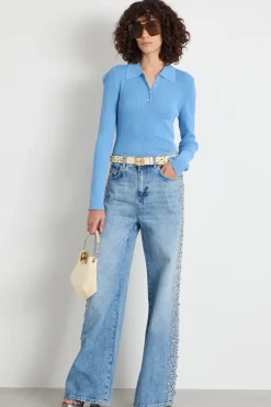 Polo semiaderente - Azzurro