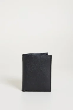 Portafoglio in pelle saffiano - Nero