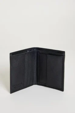 Portafoglio in pelle saffiano - Nero