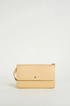 Pouch porta telefono in pelle - Giallo