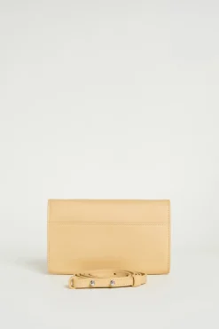 Pouch porta telefono in pelle - Giallo