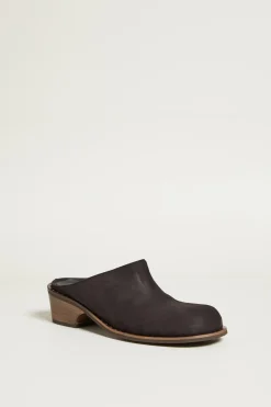 Sabot con fondo in legno - Nero