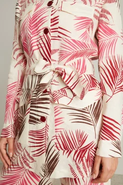 Sahariana in lino - Bianco Rosa