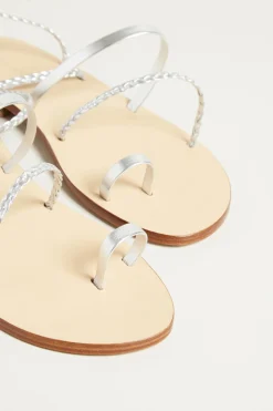 Sandali in pelle - Argento
