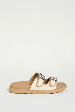 Sandali a doppia fascia - Bianco Beige