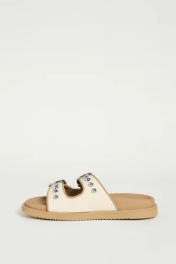 Sandali con borchie - Beige