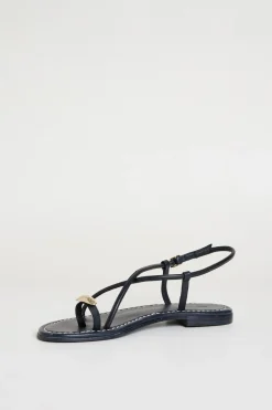 Sandali con fascia a dito - Nero
