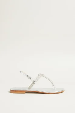 Sandali con strass - Argento