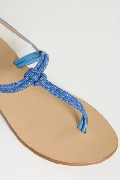 Sandali con strass - Azzurro