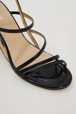 Sandali con tacco rientrante - Nero
