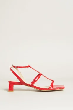 Sandali con tacco - Rosso
