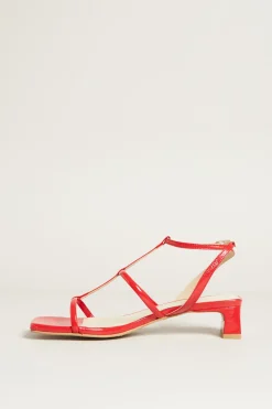 Sandali con tacco - Rosso
