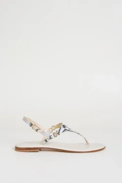 Sandali in pelle laminata - Animalier
