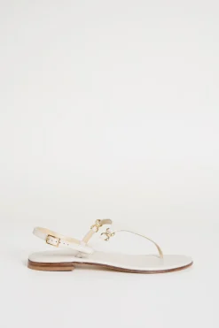 Sandali in pelle laminata - Bianco