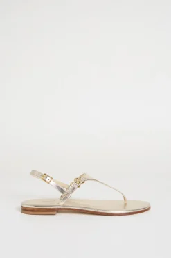 Sandali in pelle laminata - Oro