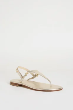 Sandali in pelle laminata - Oro