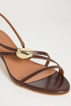 Sandali in pelle - Marrone