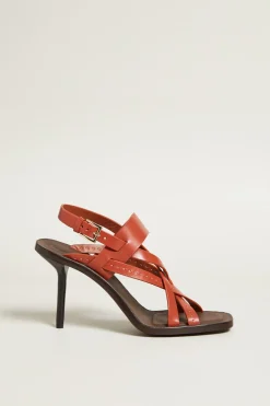 Sandali in pelle - Ruggine Scuro