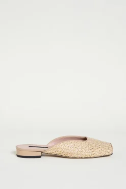 Sandali open-toe in paglia - Beige