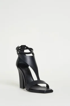 Sandalo in pelle liscia - Nero
