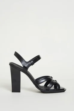 Sandalo in pelle lucida - Nero