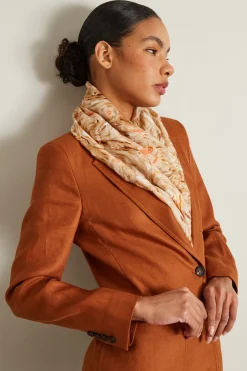 Sciarpa con motivo lamè - Beige