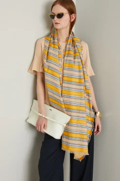 Sciarpa in voile - Giallo Azzurro