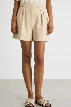 Short a vita alta - Beige