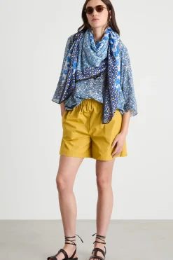 Short in popeline - Giallo