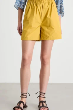 Short in popeline - Giallo