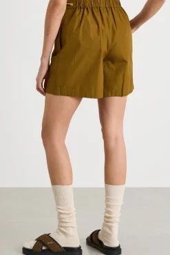 Short in popeline - Verde