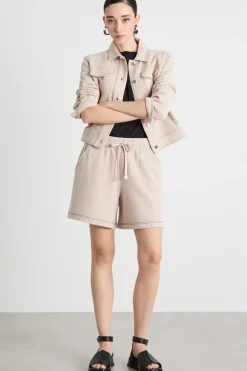 Shorts in felpa - Beige