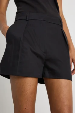 Shorts in gabardina stretch - Nero